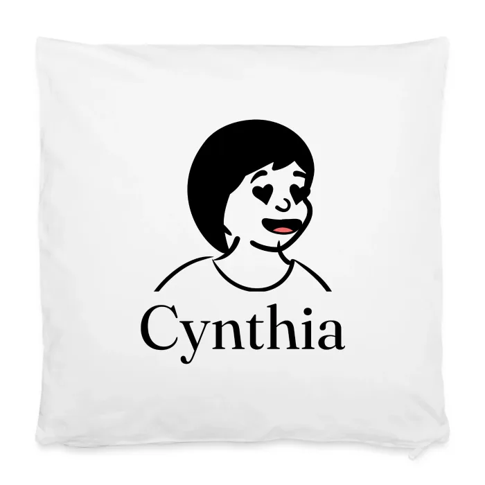 Housse de coussin personnalisée au prénom Cynthia