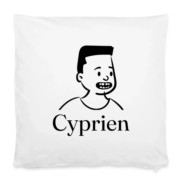 Housse de coussin personnalisée au prénom Cyprien