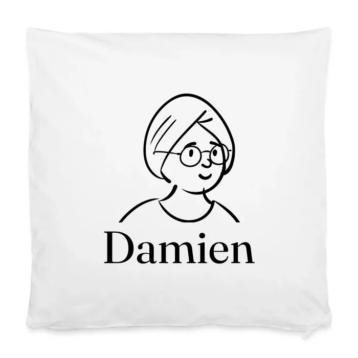 Housse de coussin personnalisée au prénom Damien