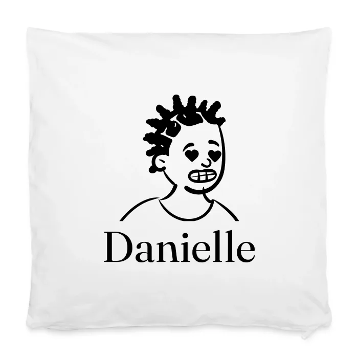 Housse de coussin personnalisée au prénom Danielle