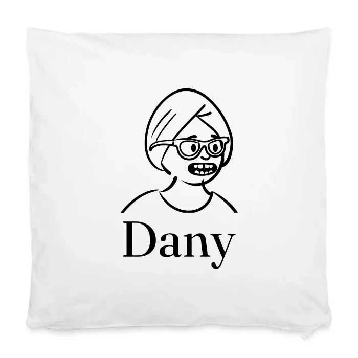 Housse de coussin personnalisée au prénom Dany