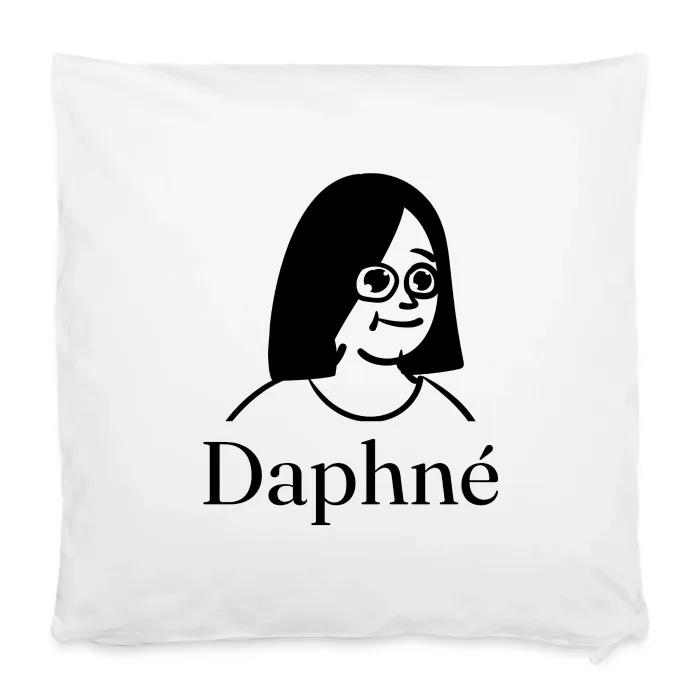 Housse de coussin personnalisée au prénom Daphné