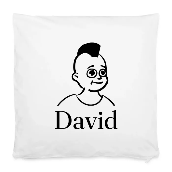 Housse de coussin personnalisée au prénom David