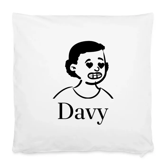 Housse de coussin personnalisée au prénom Davy