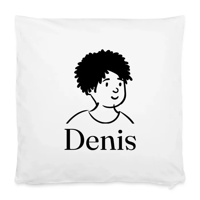 Housse de coussin personnalisée au prénom Denis