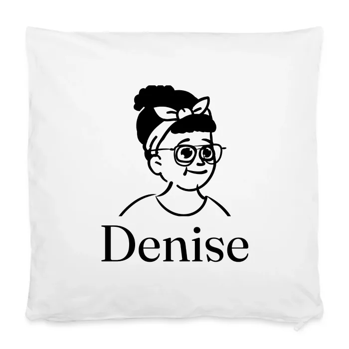 Housse de coussin personnalisée au prénom Denise