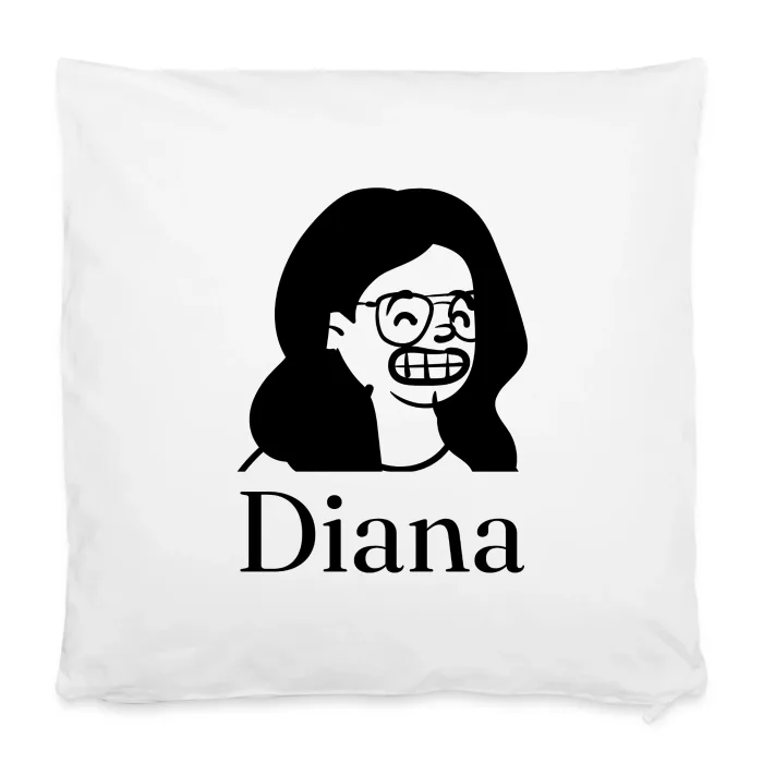 Housse de coussin personnalisée au prénom Diana