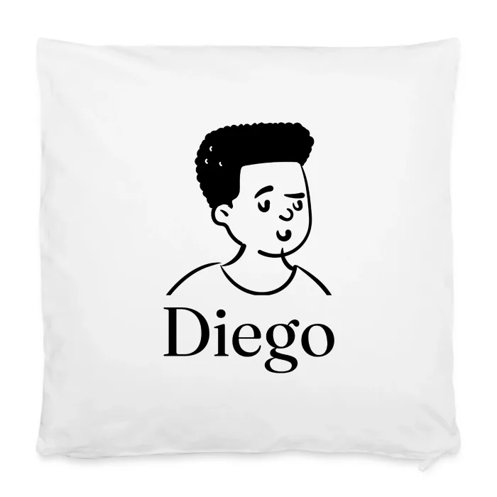 Housse de coussin personnalisée au prénom Diego