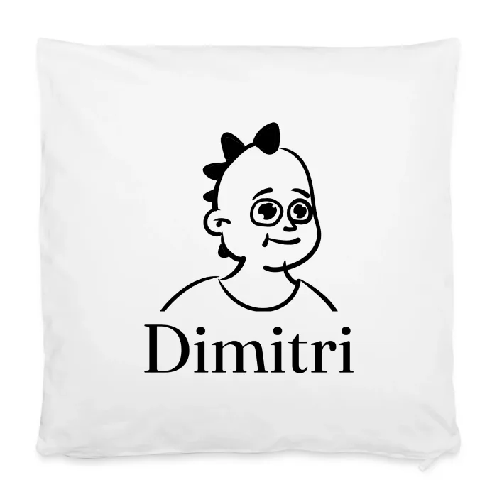 Housse de coussin personnalisée au prénom Dimitri