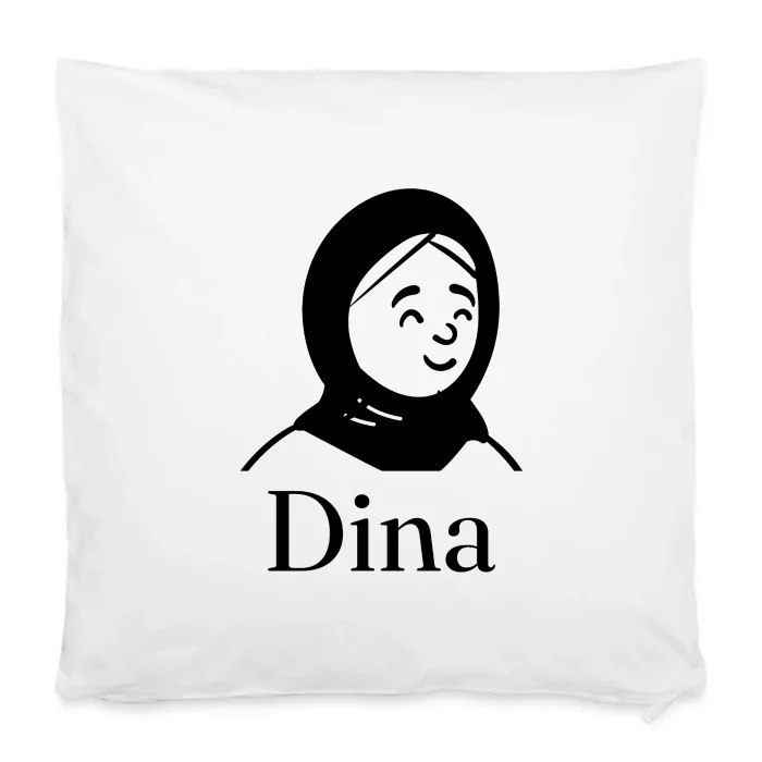 Housse de coussin personnalisée au prénom Dina