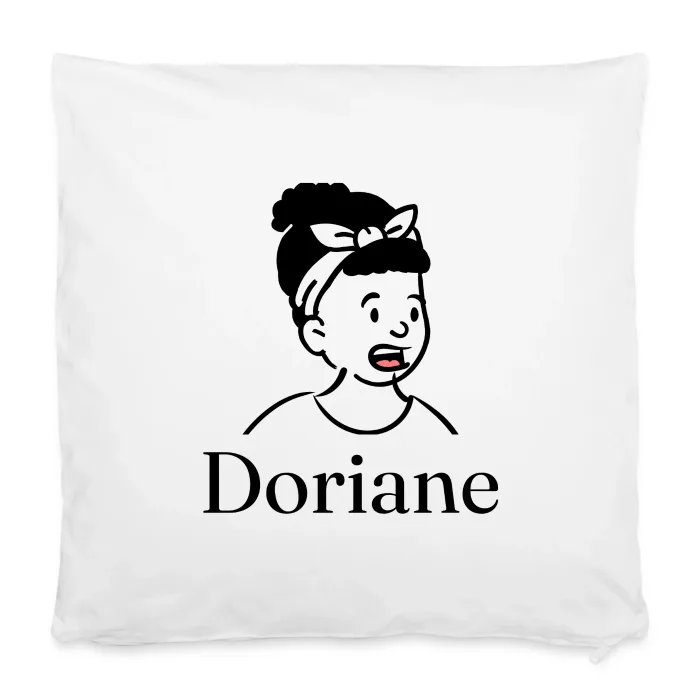 Housse de coussin personnalisée au prénom Doriane