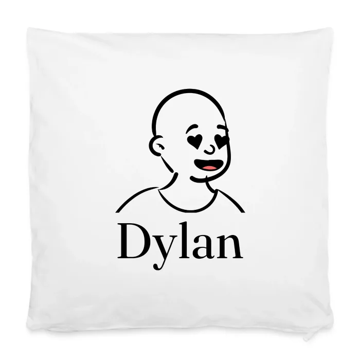 Housse de coussin personnalisée au prénom Dylan