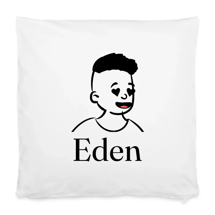 Housse de coussin personnalisée au prénom Eden