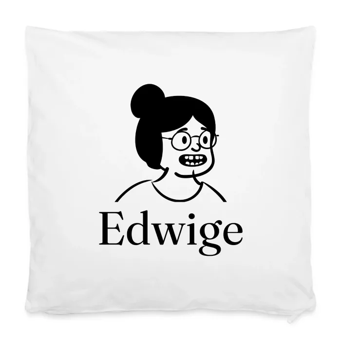 Housse de coussin personnalisée au prénom Edwige