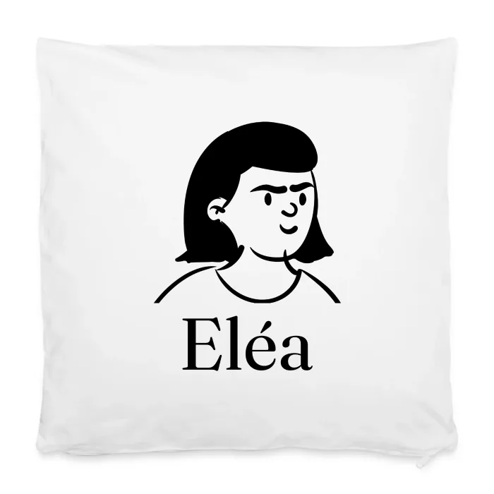 Housse de coussin personnalisée au prénom Eléa