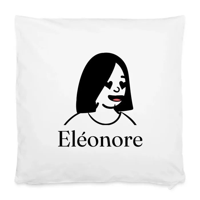 Housse de coussin personnalisée au prénom Eléonore