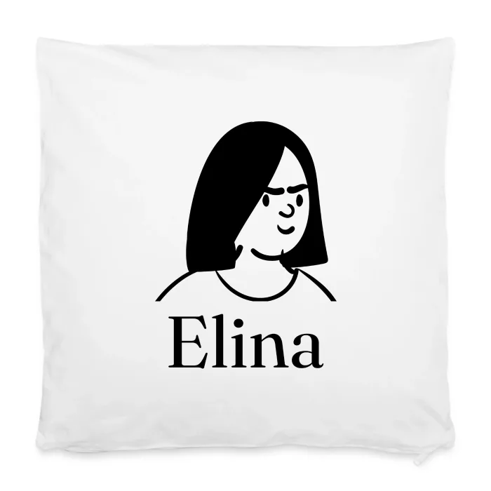 Housse de coussin personnalisée au prénom Elina