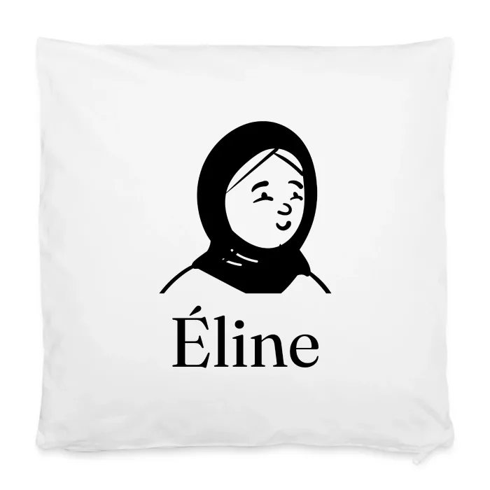 Housse de coussin personnalisée au prénom Éline
