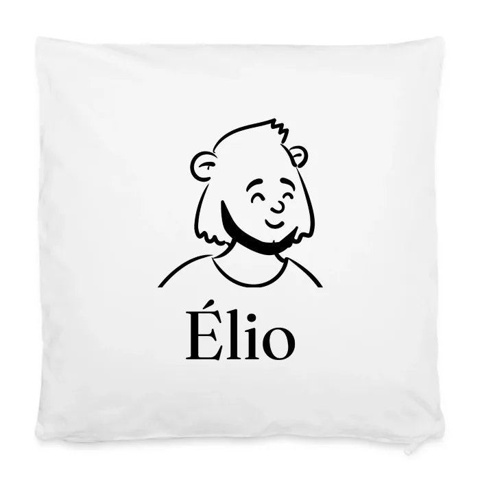 Housse de coussin personnalisée au prénom Élio