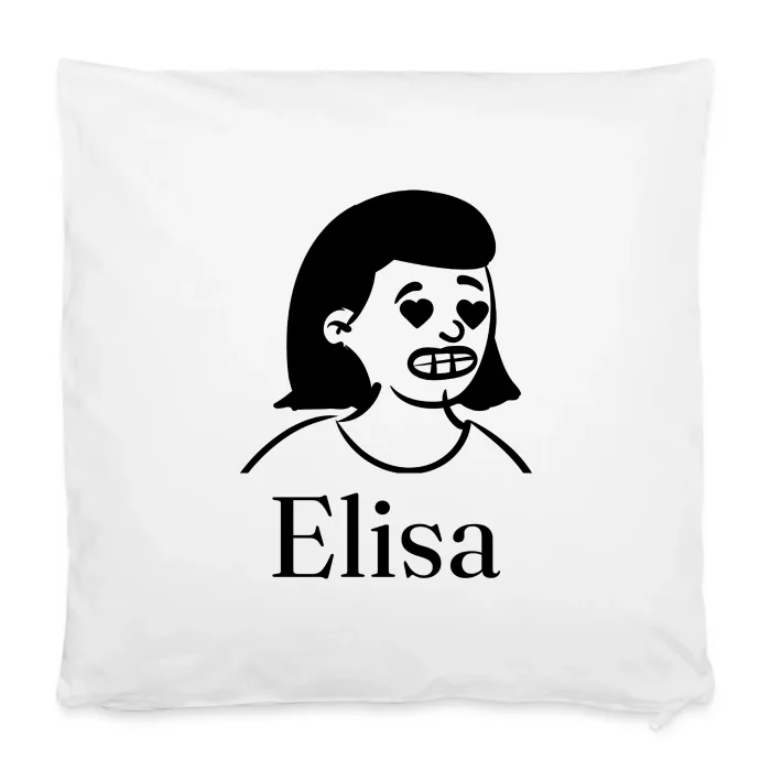 Housse de coussin personnalisée au prénom Elisa