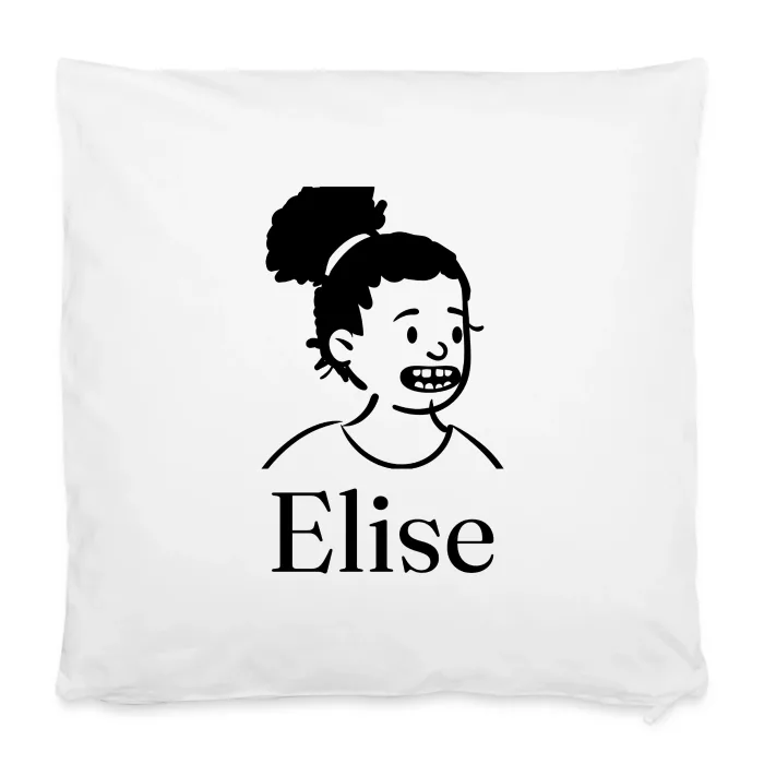 Housse de coussin personnalisée au prénom Elise