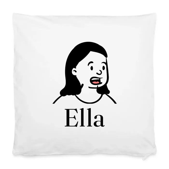 Housse de coussin personnalisée au prénom Ella