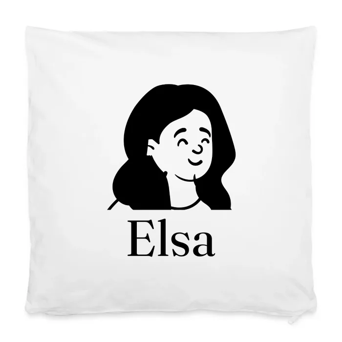 Housse de coussin personnalisée au prénom Elsa