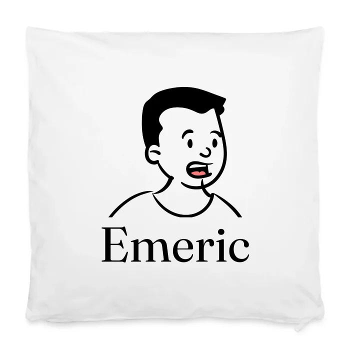 Housse de coussin personnalisée au prénom Emeric