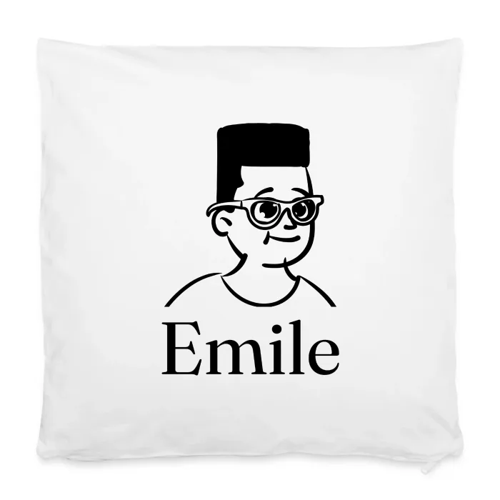 Housse de coussin personnalisée au prénom Emile