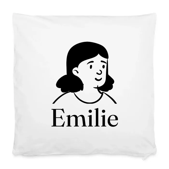 Housse de coussin personnalisée au prénom Emilie