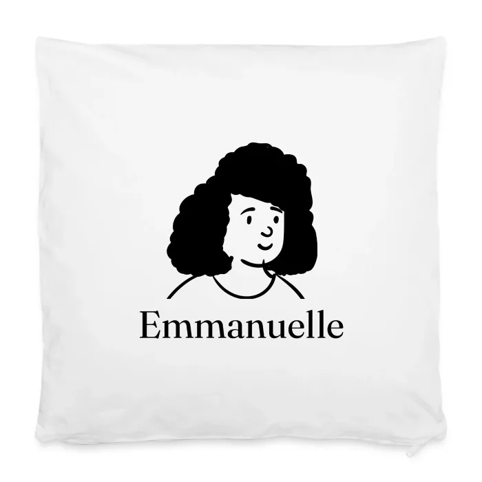 Housse de coussin personnalisée au prénom Emmanuelle