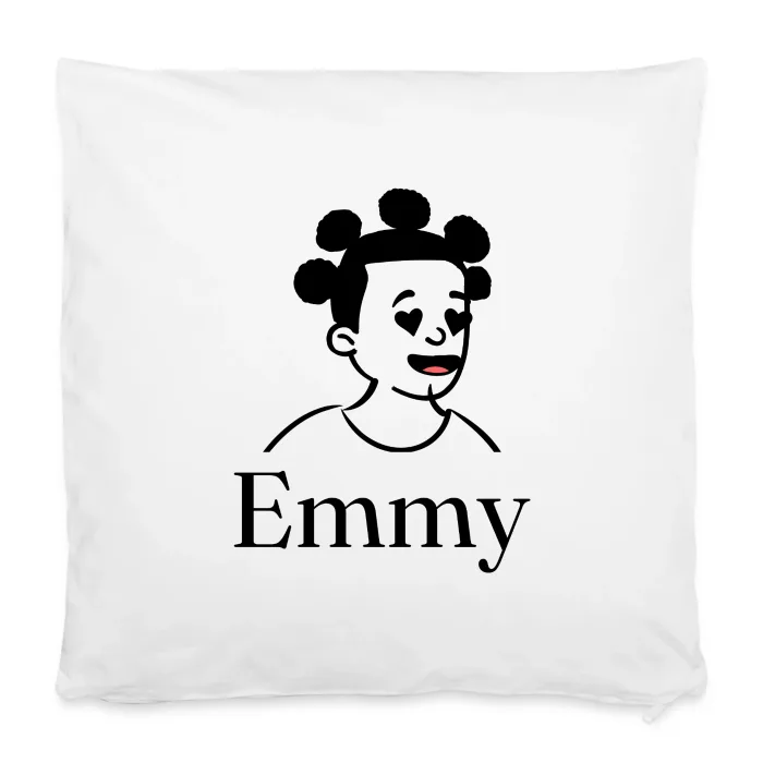 Housse de coussin personnalisée au prénom Emmy