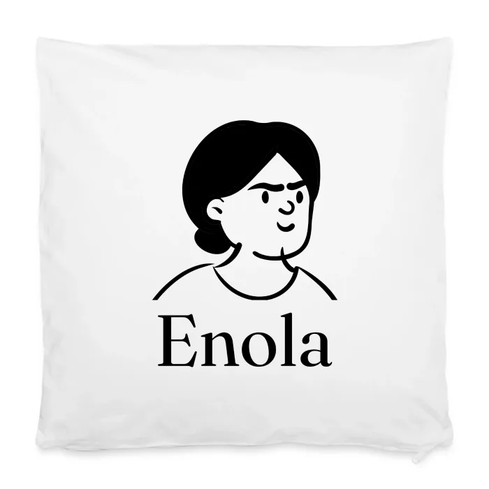 Housse de coussin personnalisée au prénom Enola