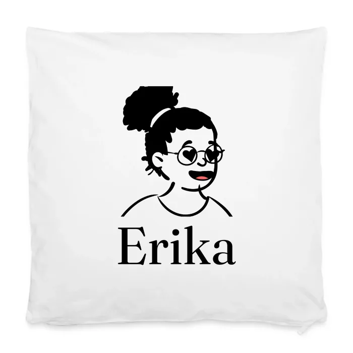 Housse de coussin personnalisée au prénom Erika