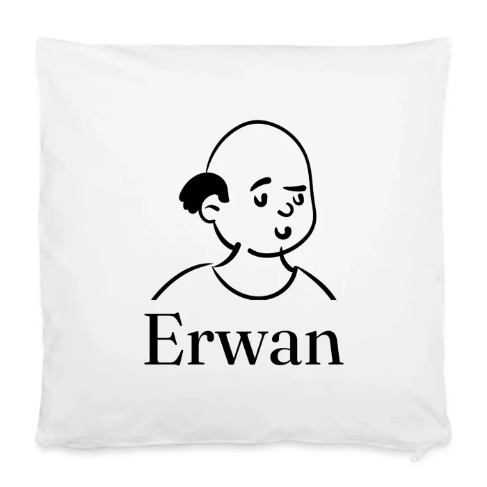 Housse de coussin personnalisée au prénom Erwan