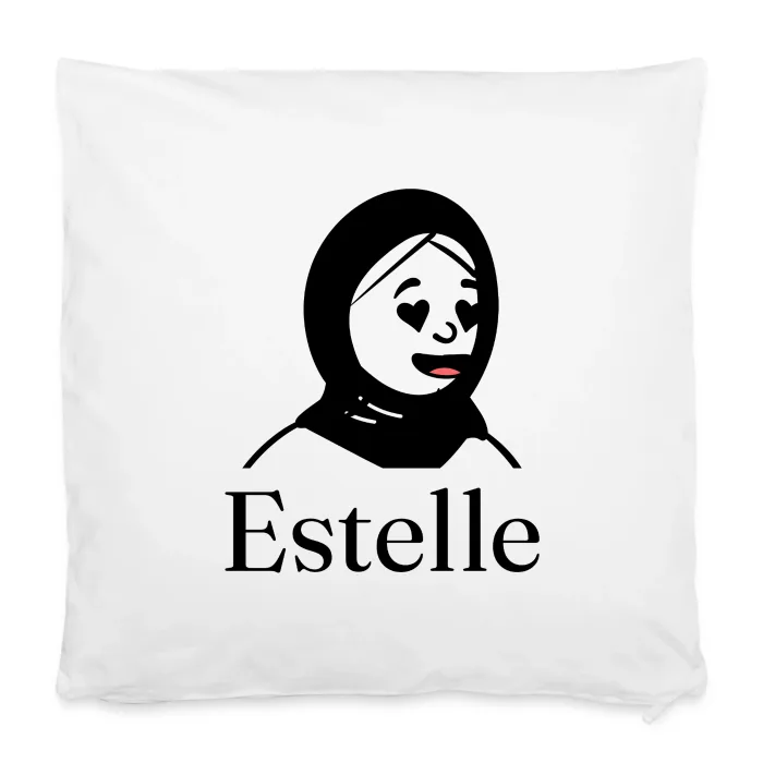 Housse de coussin personnalisée au prénom Estelle