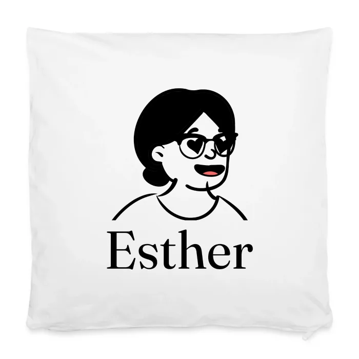 Housse de coussin personnalisée au prénom Esther