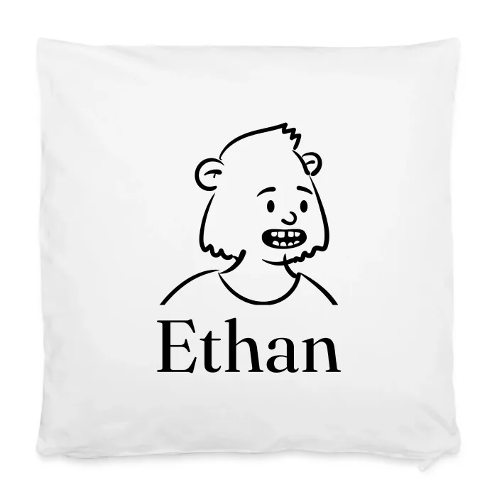 Housse de coussin personnalisée au prénom Ethan