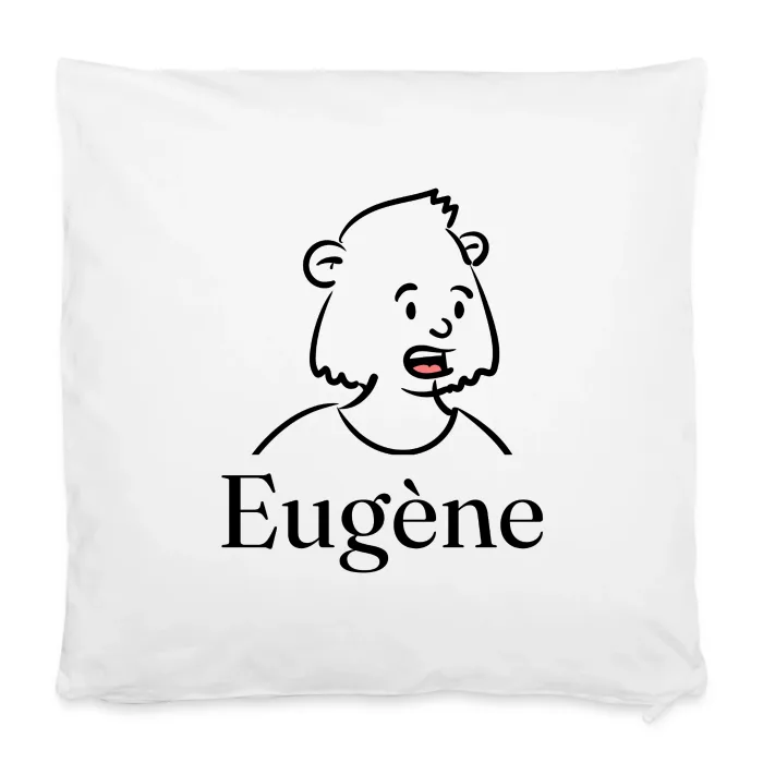 Housse de coussin personnalisée au prénom Eugène