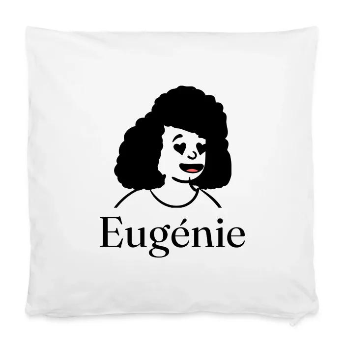 Housse de coussin personnalisée au prénom Eugénie