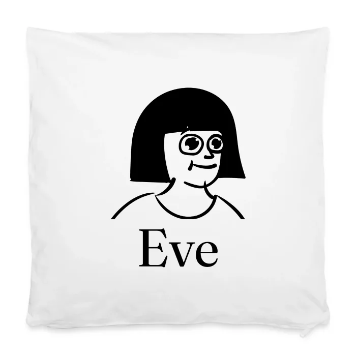 Housse de coussin personnalisée au prénom Eve