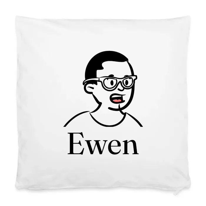 Housse de coussin personnalisée au prénom Ewen