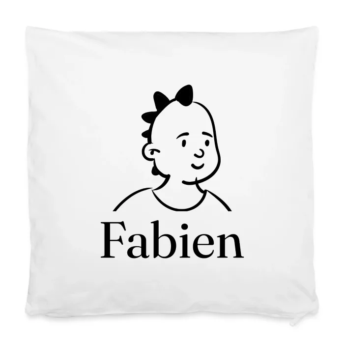 Housse de coussin personnalisée au prénom Fabien