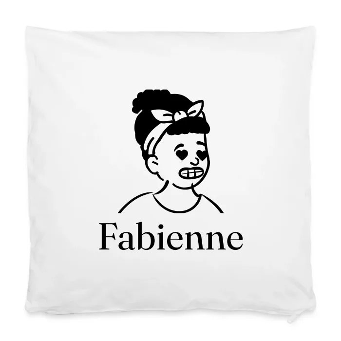 Housse de coussin personnalisée au prénom Fabienne