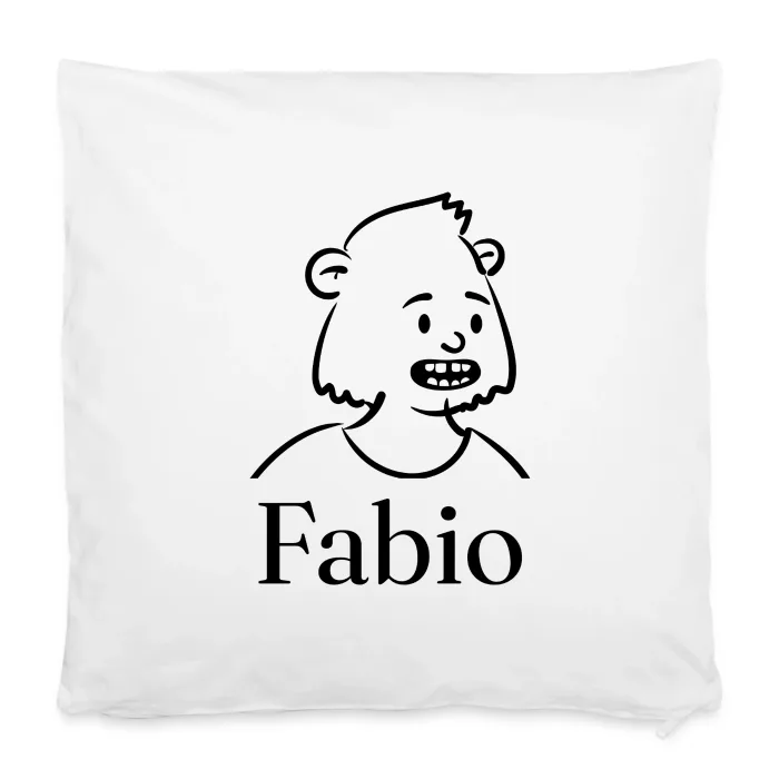 Housse de coussin personnalisée au prénom Fabio