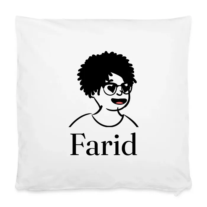 Housse de coussin personnalisée au prénom Farid