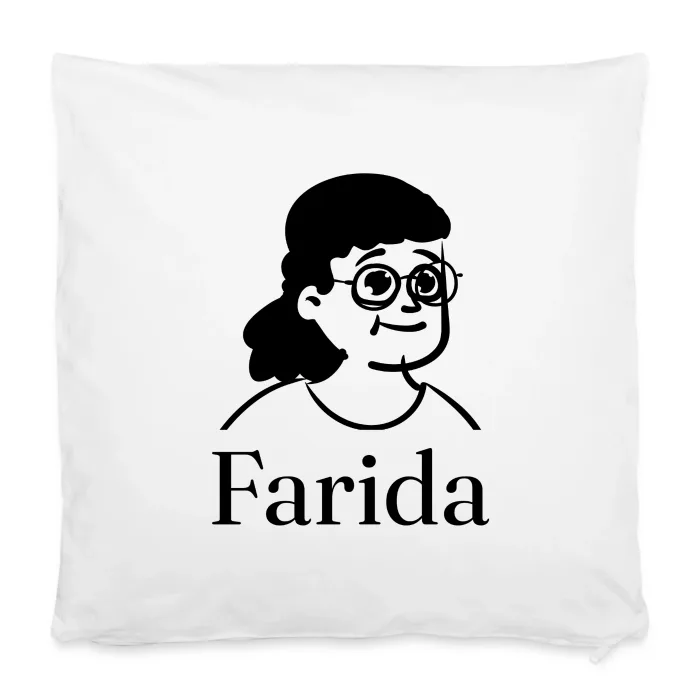 Housse de coussin personnalisée au prénom Farida
