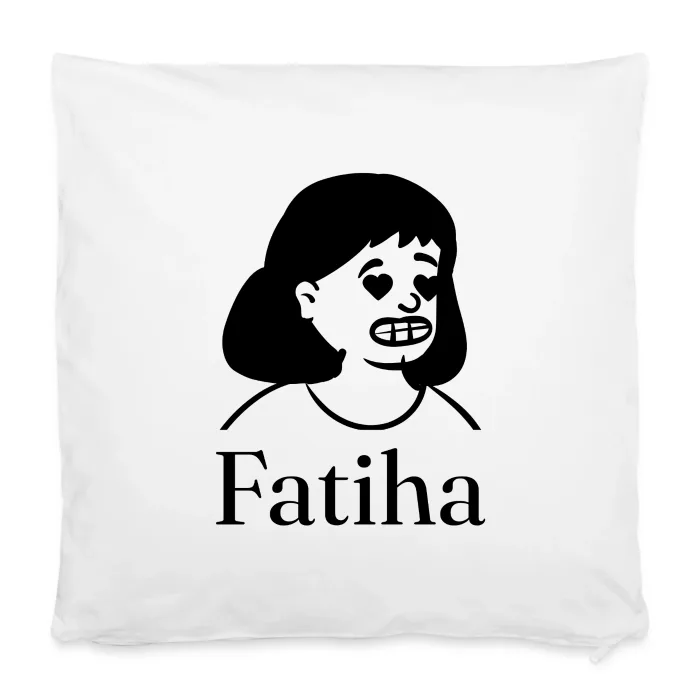 Housse de coussin personnalisée au prénom Fatiha