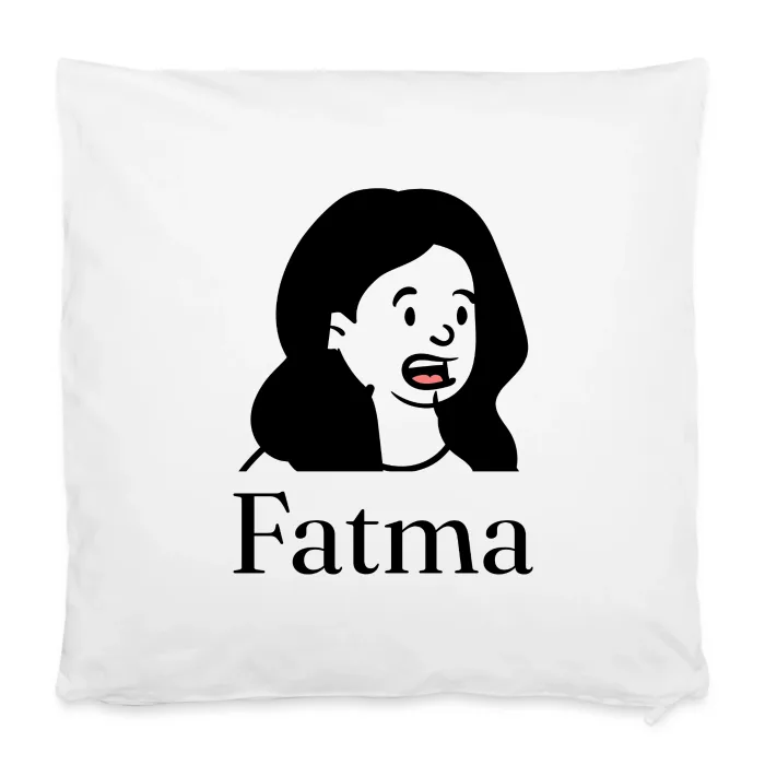 Housse de coussin personnalisée au prénom Fatma