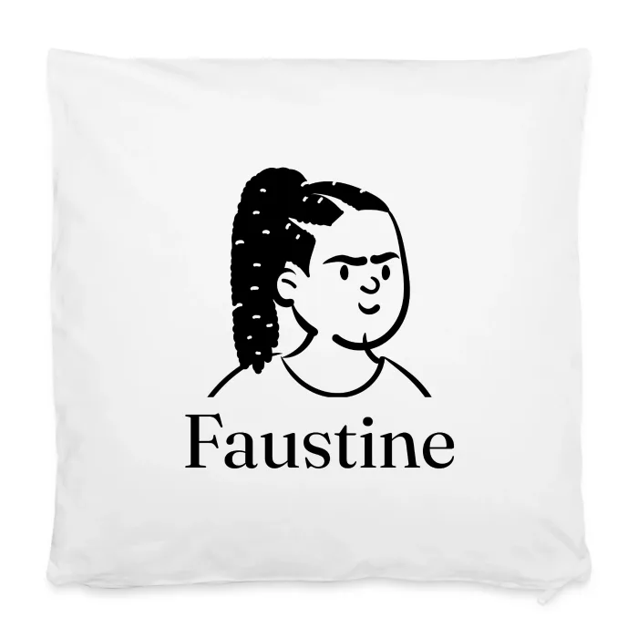 Housse de coussin personnalisée au prénom Faustine